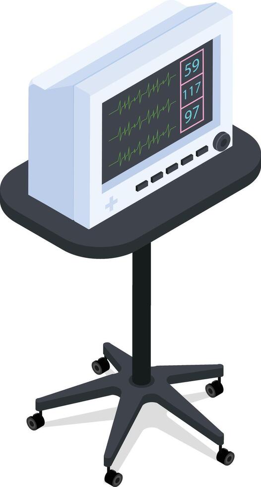 Medical Heart Rate Monitor vector