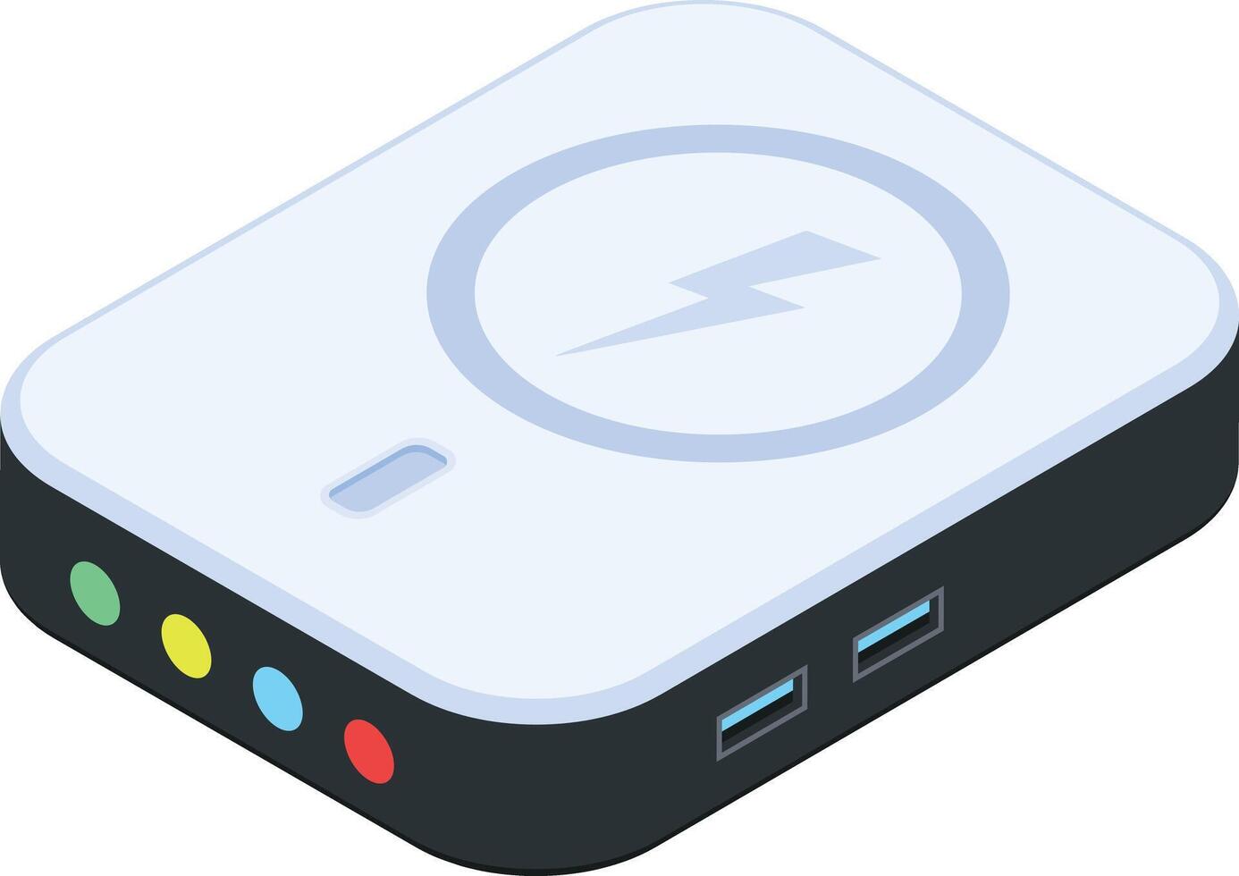 Isometric Wireless Charging Station vector