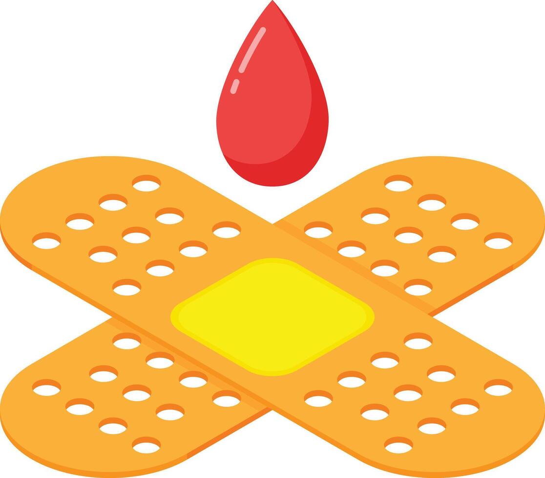Bandage and Blood Drop vector