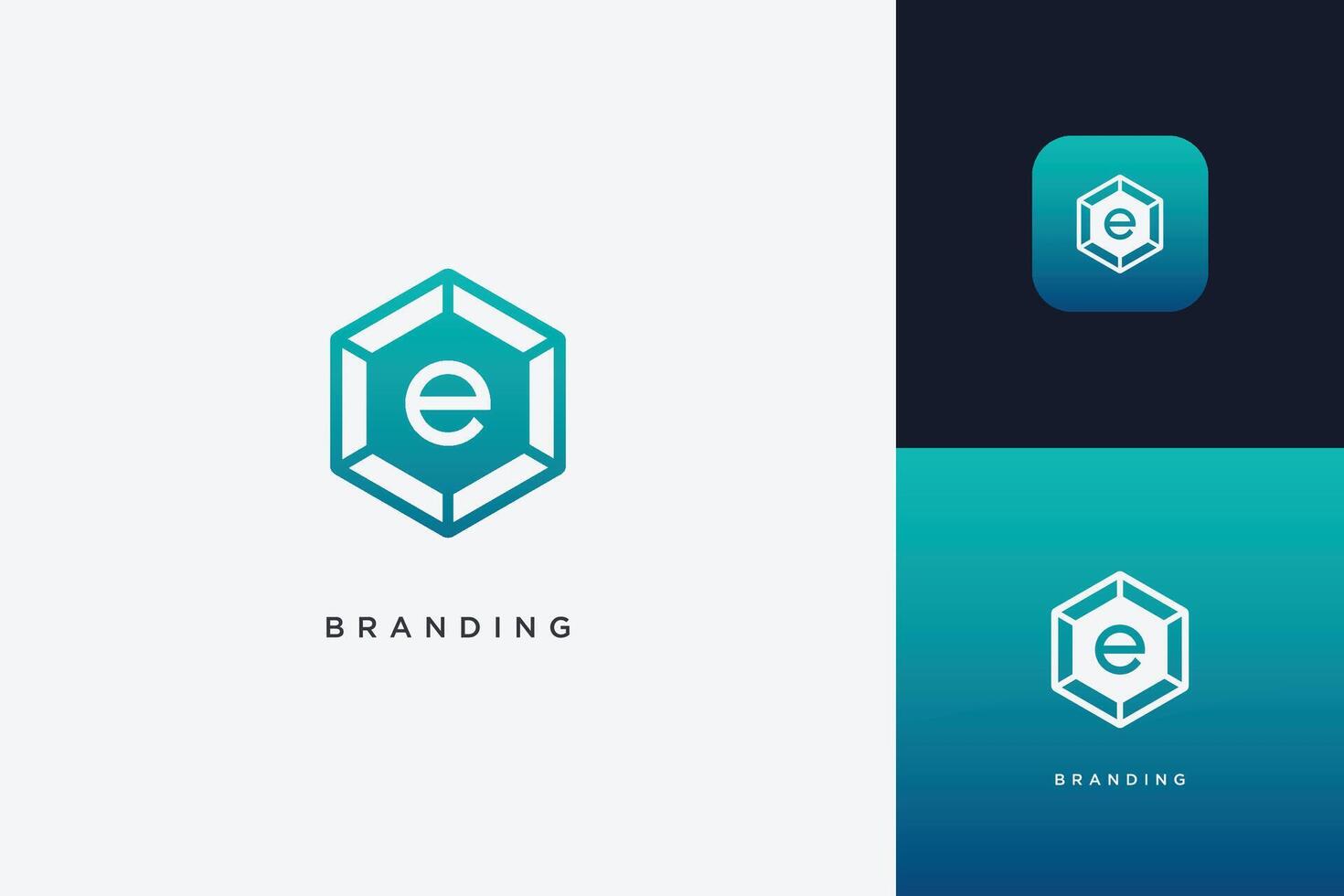E Letter Trademark Brand Logo vector