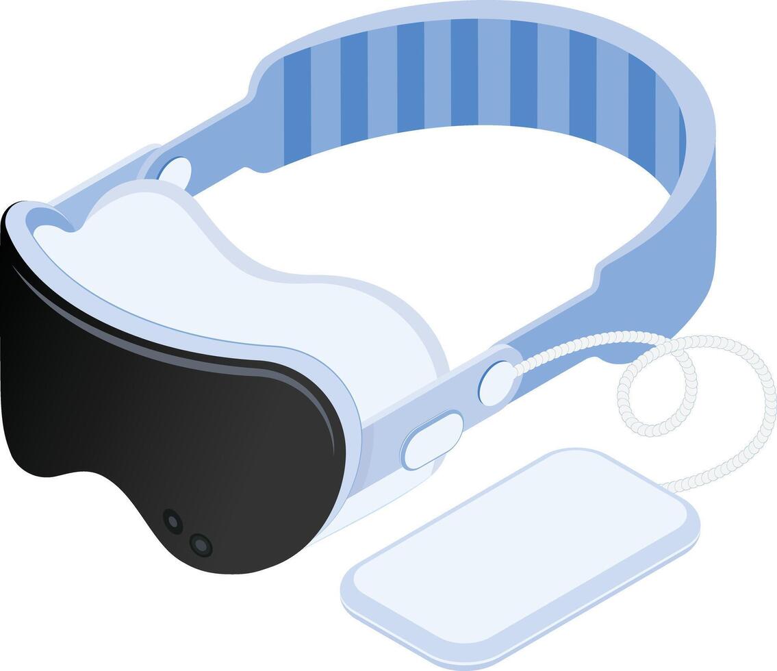 Isometric Virtual Reality Headset vector