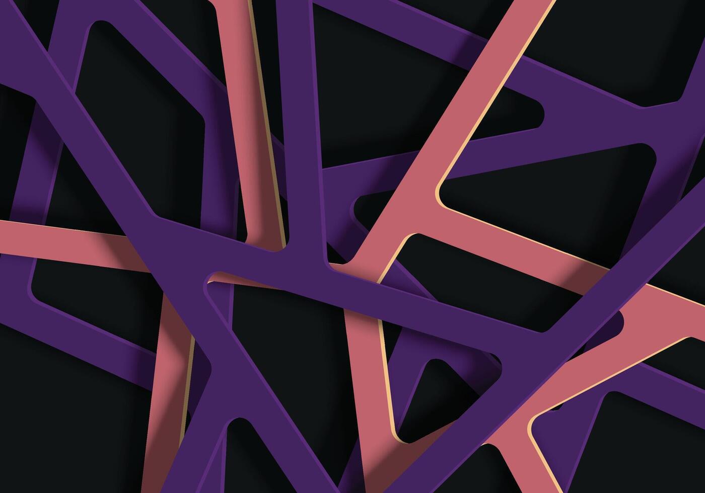 Technology line overlapping with shadows. vector