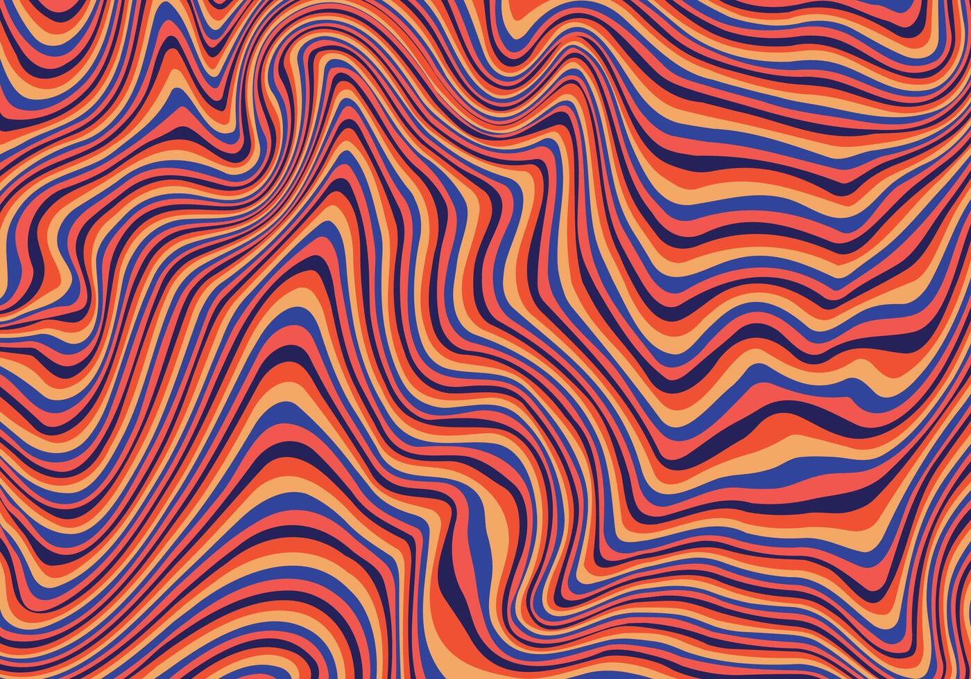 Abstract psychedelic groovy background. . vector
