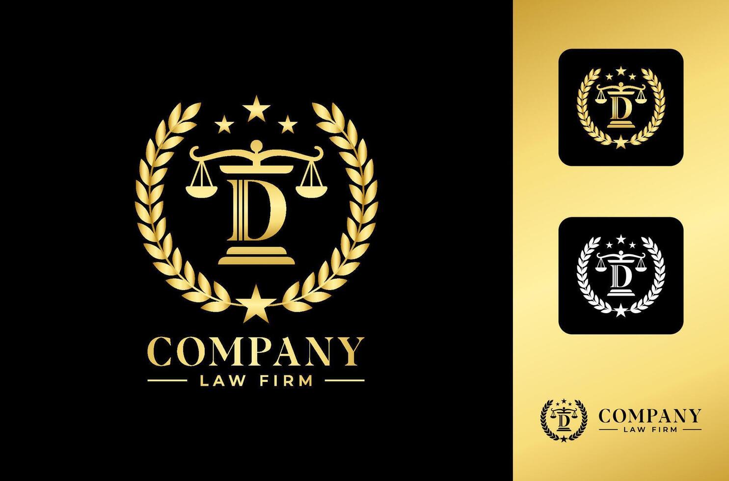 Logo design law Inspiration for companies from the initial letters vector
