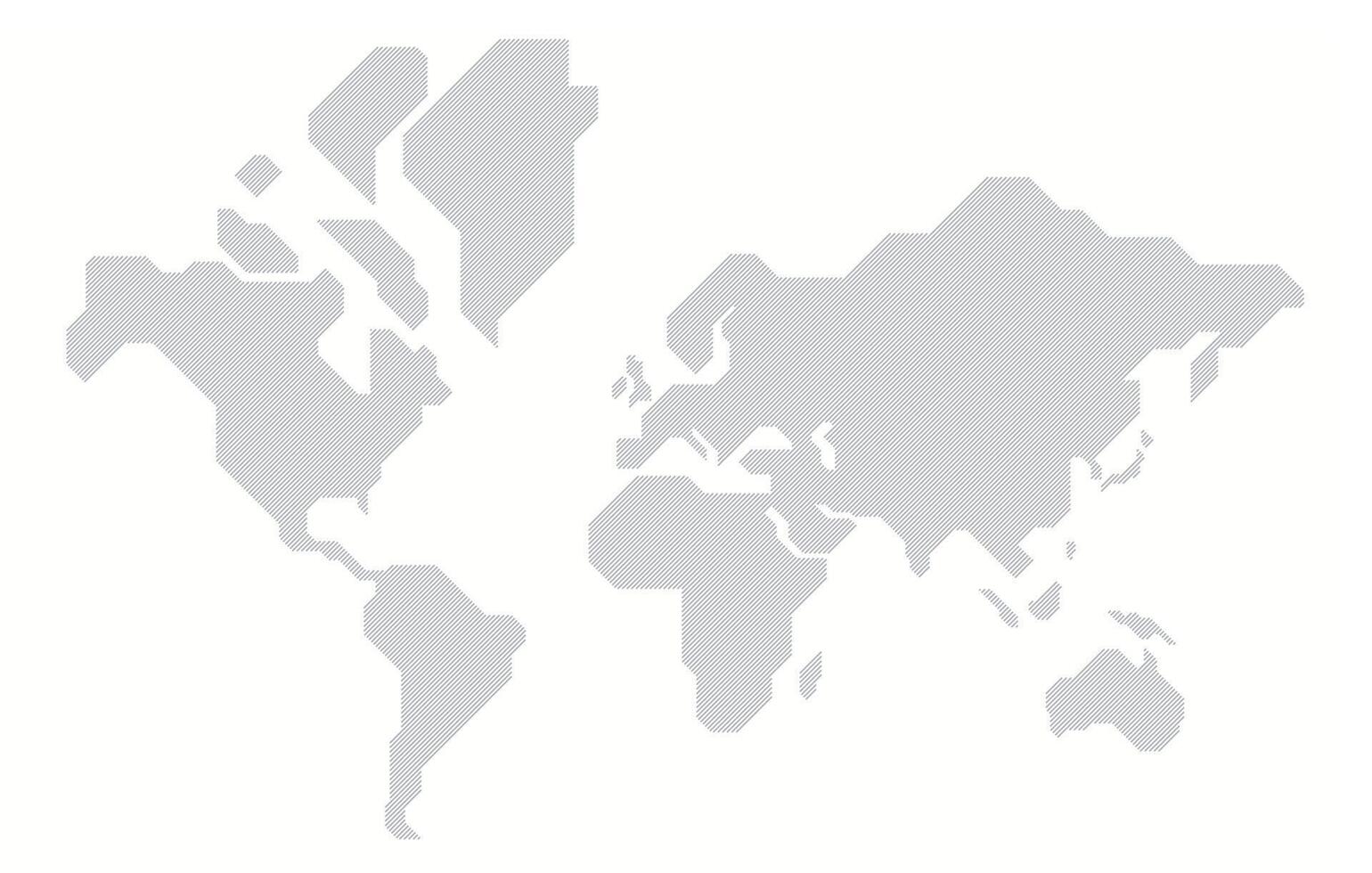 Stylized world map made of diagonal lines. World map in a simple form made of lines. vector