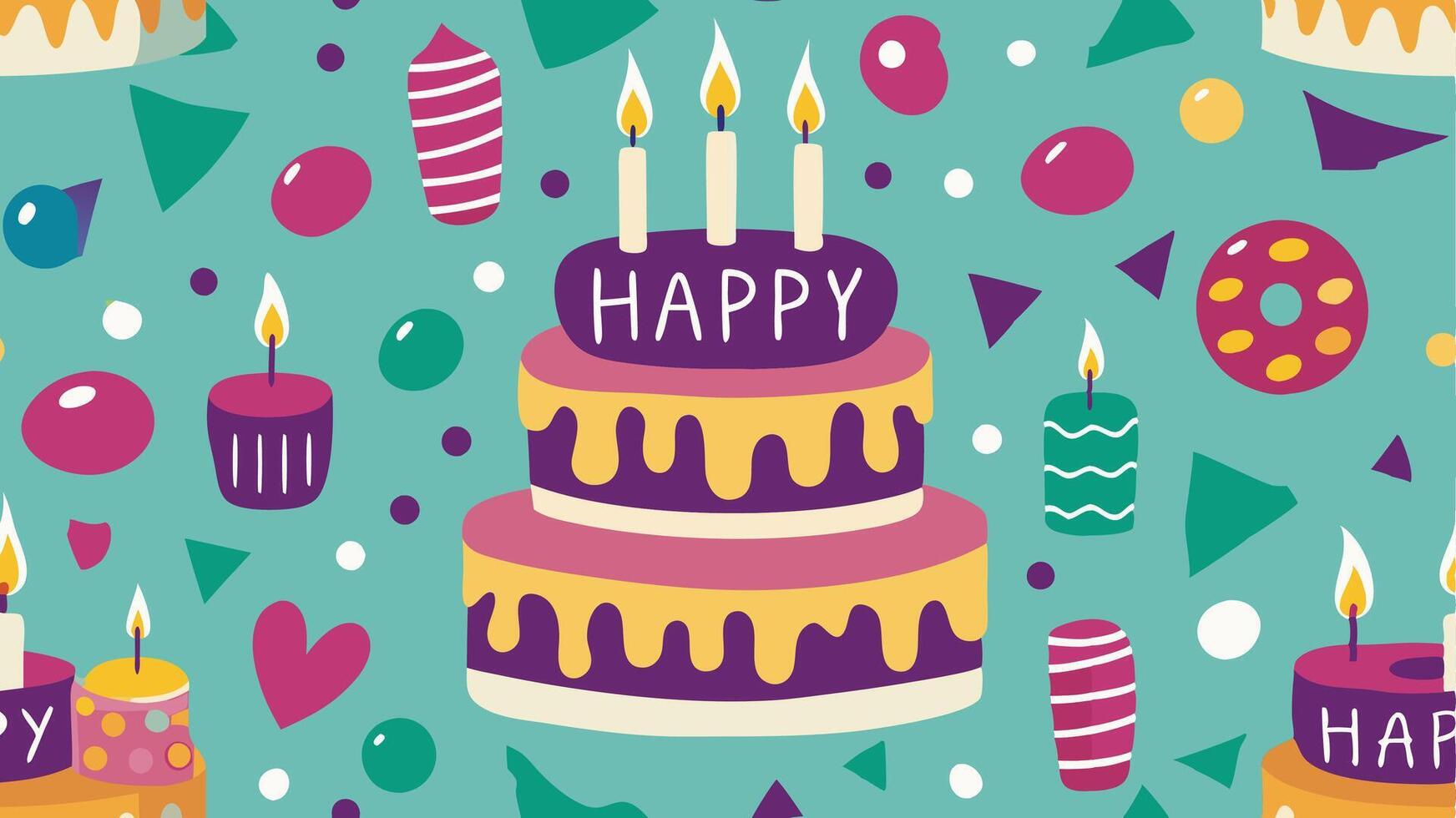 happy-birthday Pattern Design vector