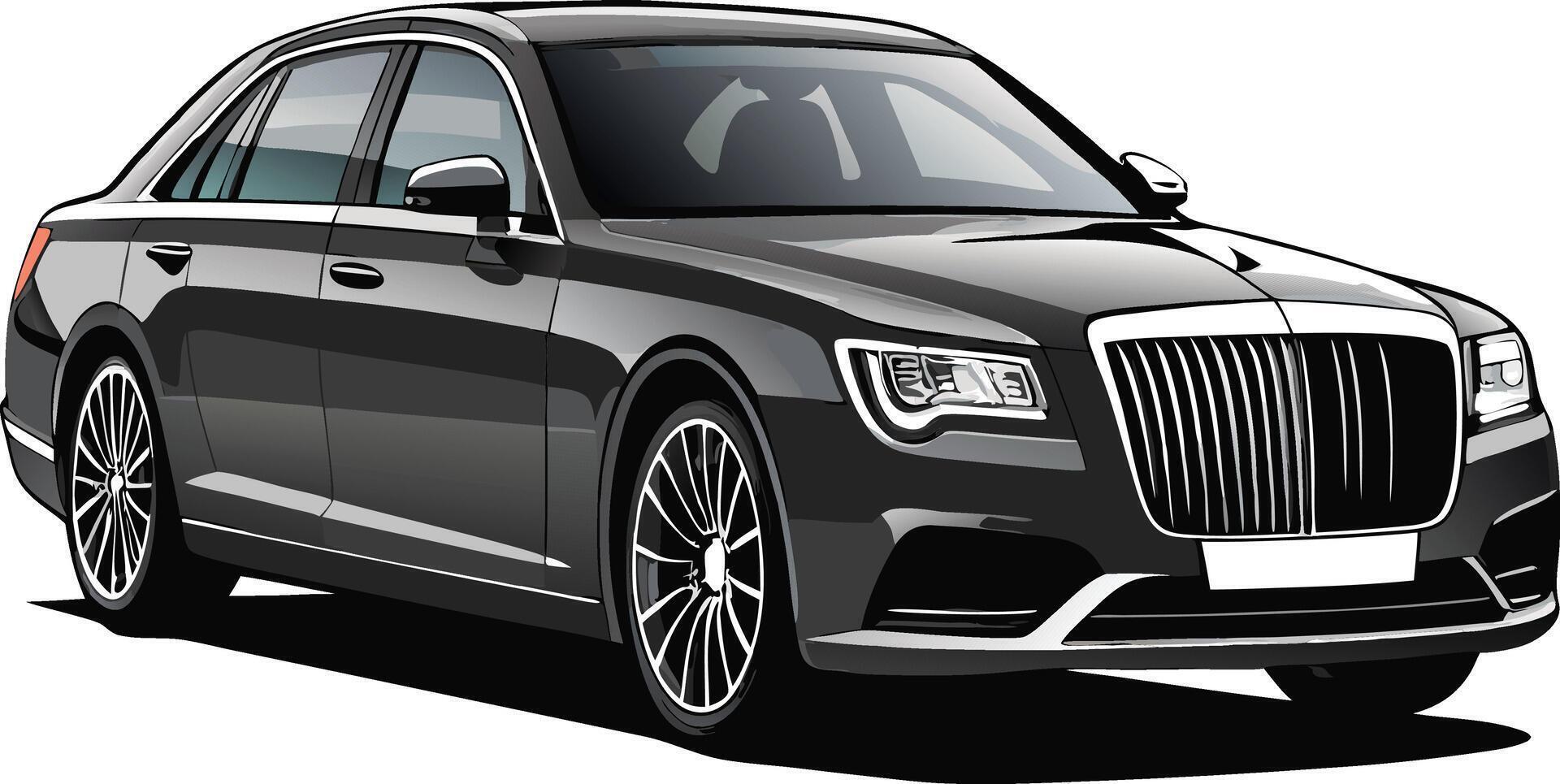 the new lincoln continental sedan is shown in this illustration vector