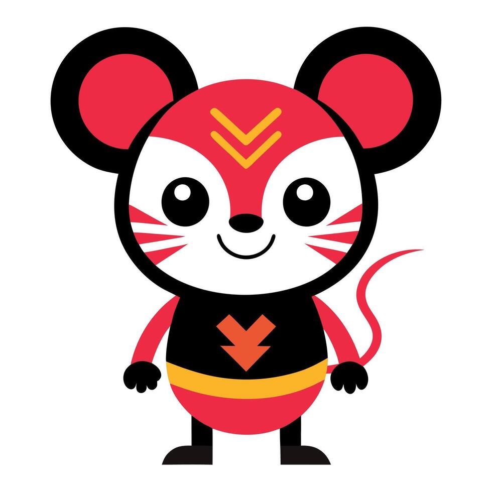 Florida Mouse knocks kawaii vector