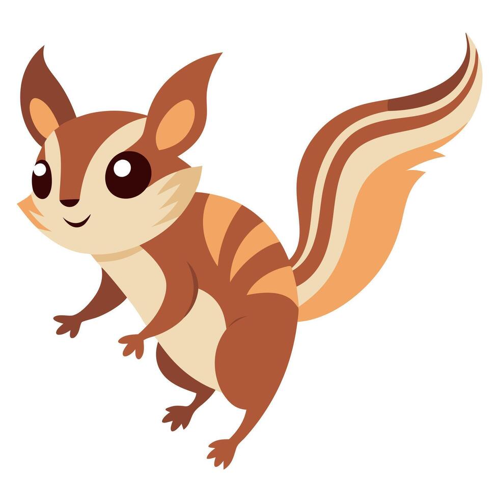 Flying Squirrel looks kawaii vector