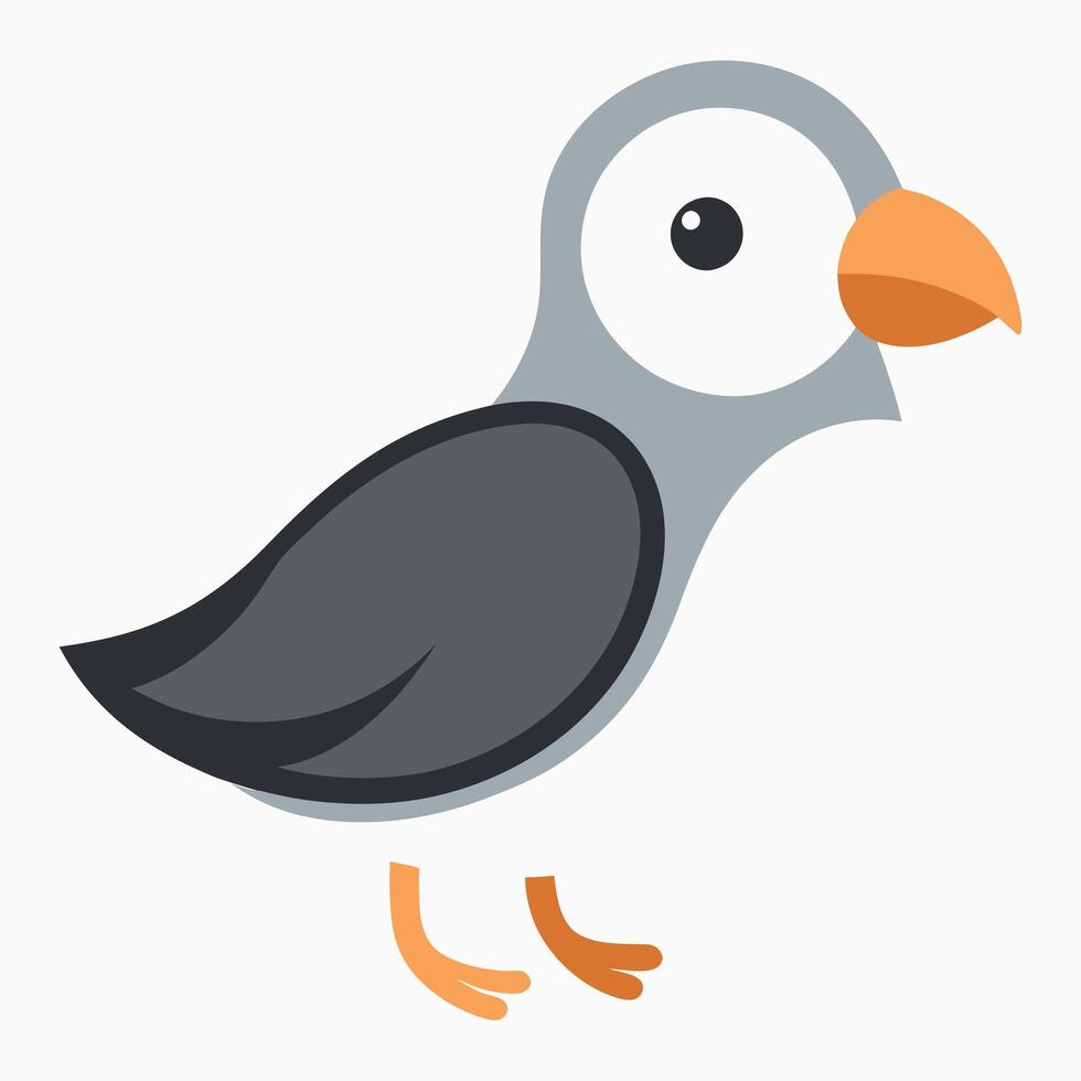 Fulmar bird stay kawaii vector