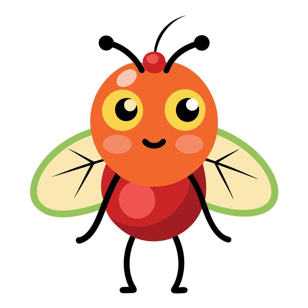 Fruit Fly knocks kawaii vector