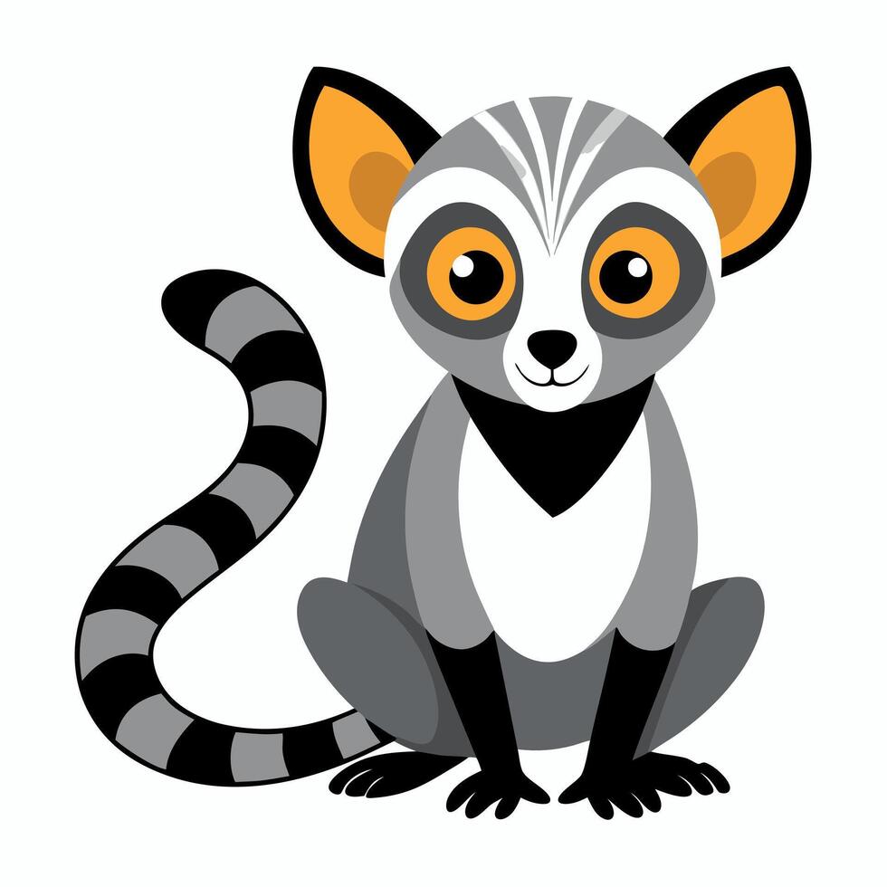 Galago monkey play kawaii vector