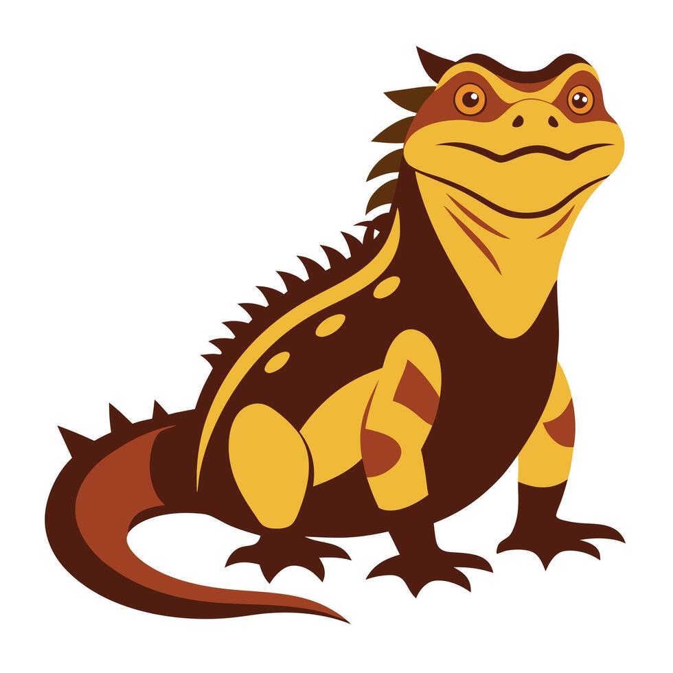 Galapagos Land Iguana stay kawaii vector