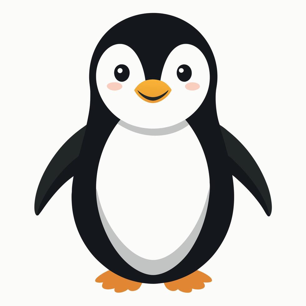 Galapagos Penguin goes kawaii vector