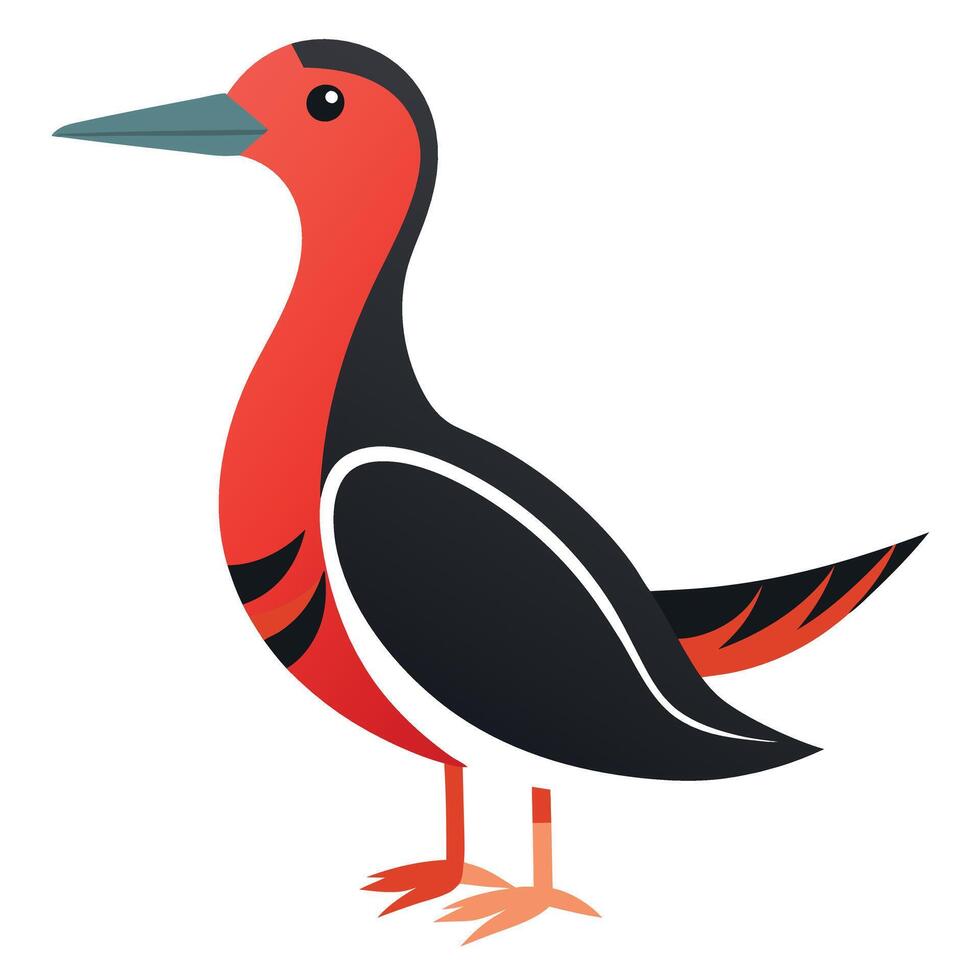 Galapagos Rail Bird stay kawaii vector