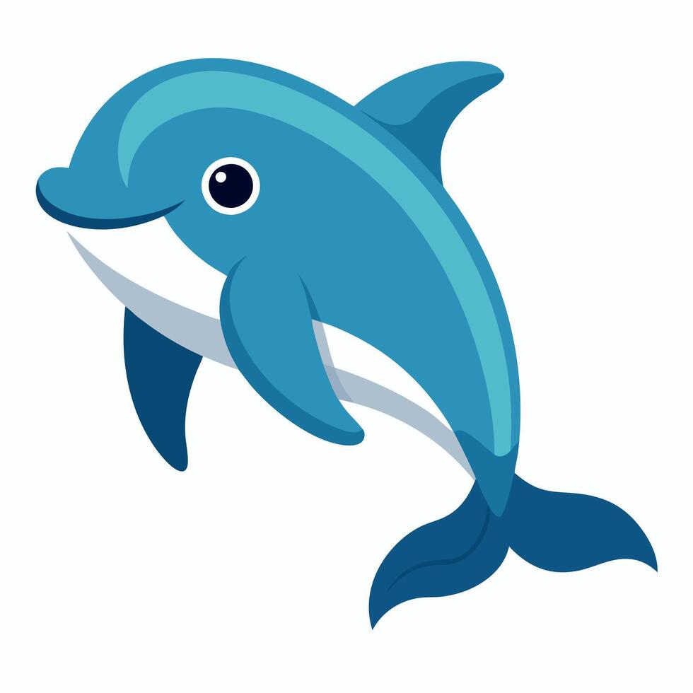 Galapagos Pilot Whale fish looks kawaii vector