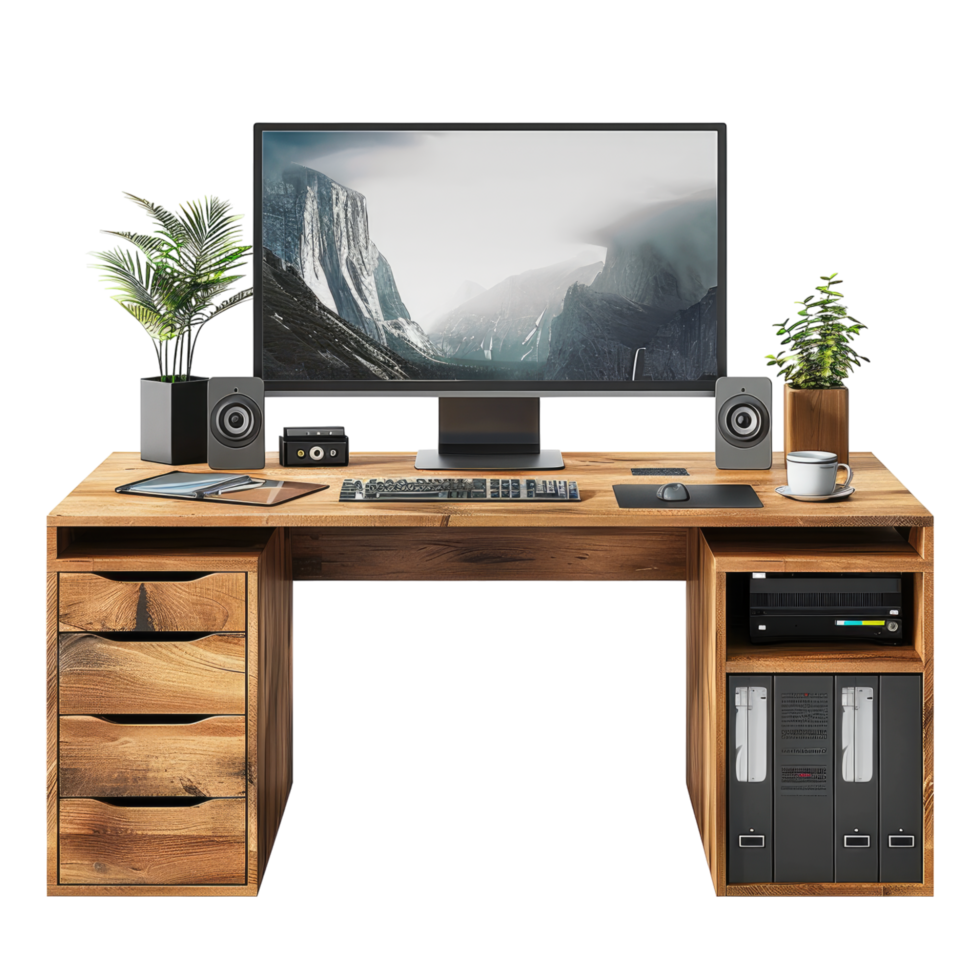 Computer table alpha background png
