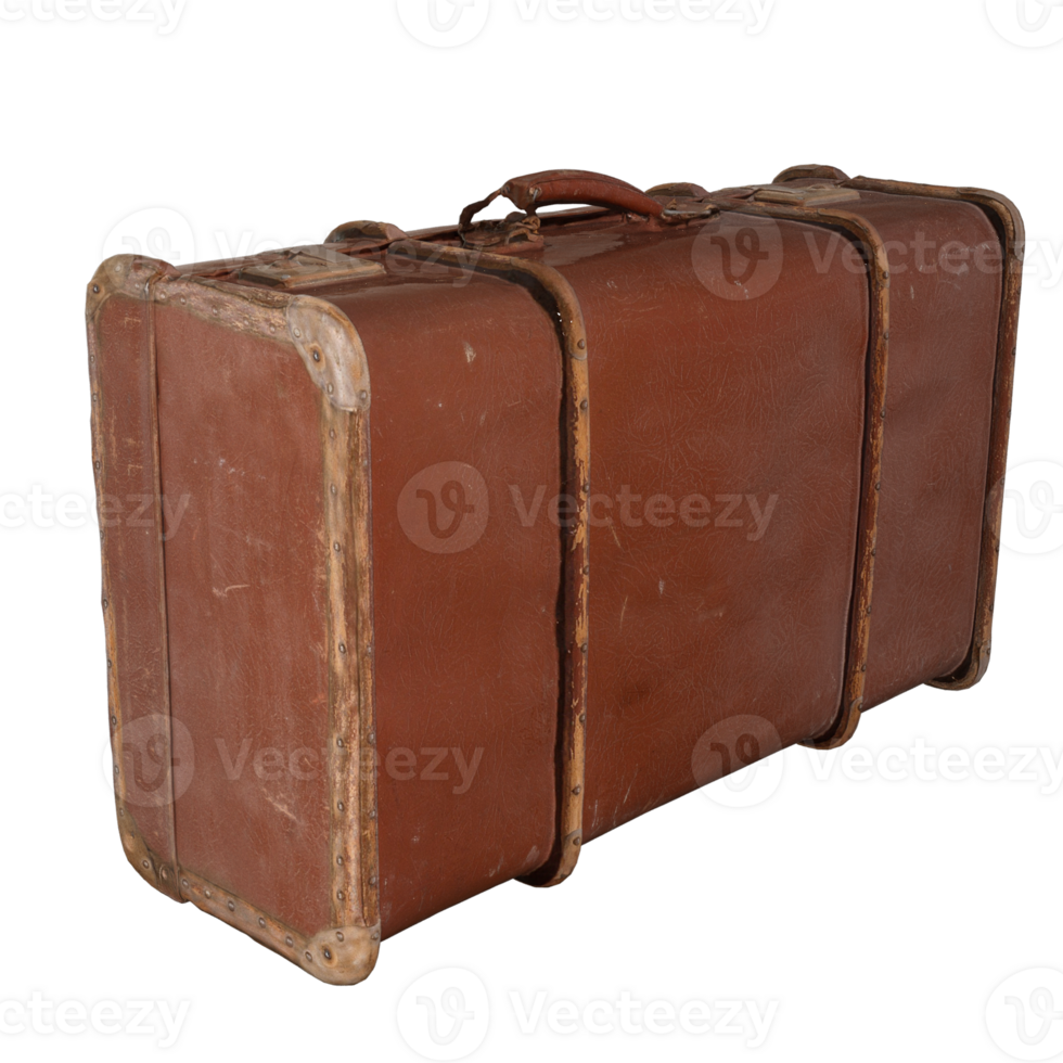 old suitcase on a transparent background png