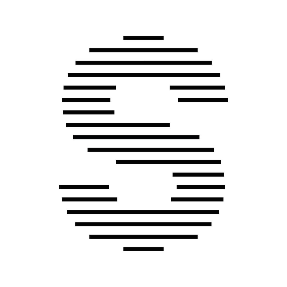 Letter S Initial Monogram Logo Icon Geometric Horizontal Stripe Lines vector
