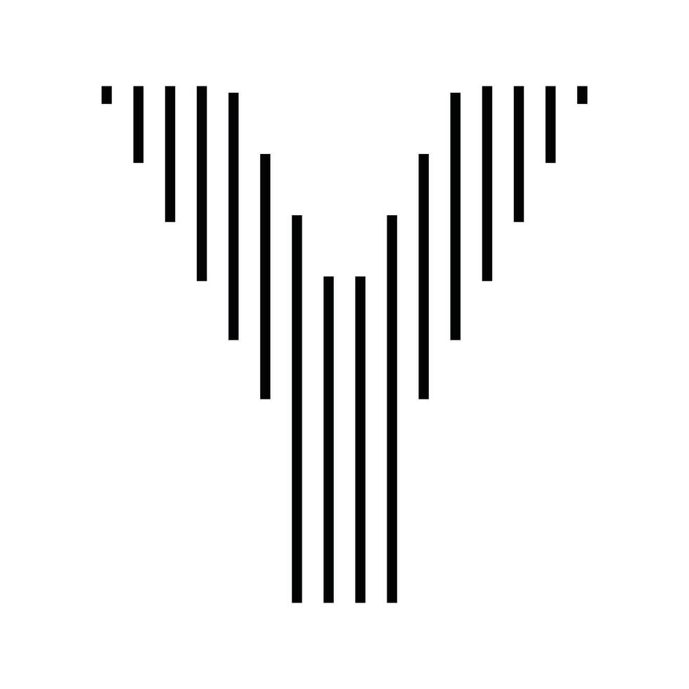Letter Y Initial Monogram Logo Icon Geometric Vertical Stripe Lines vector