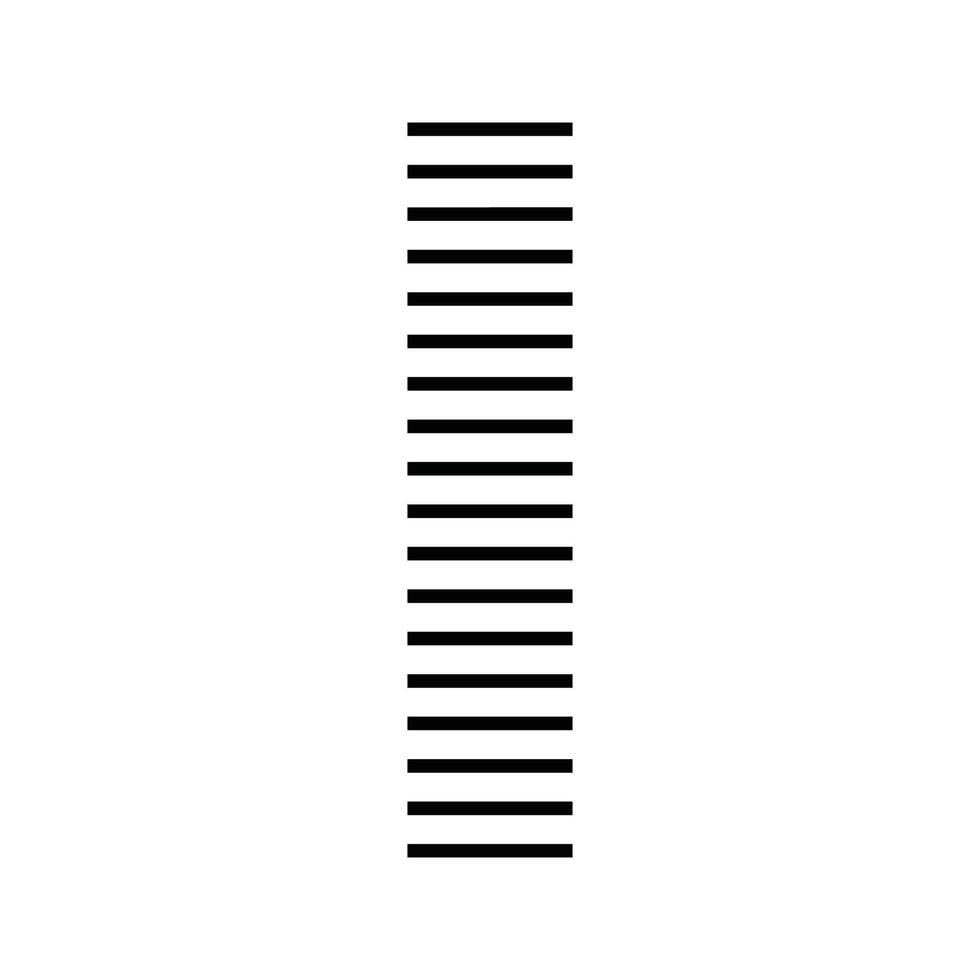 Letter I Initial Monogram Logo Icon Geometric Horizontal Stripe Lines vector