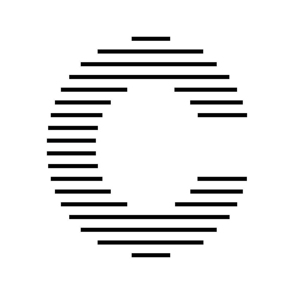 Letter C Initial Monogram Logo Icon Geometric Horizontal Stripe Lines vector