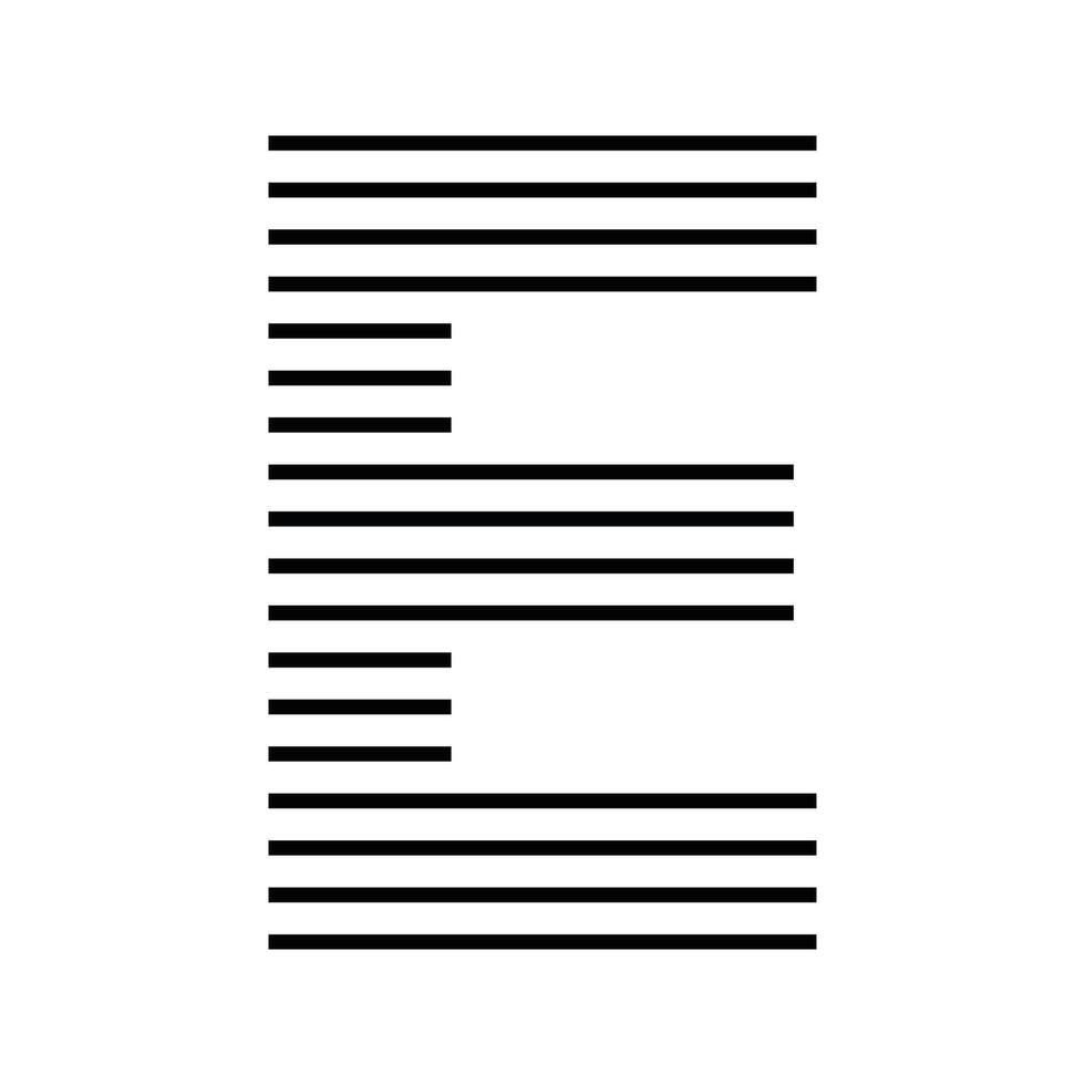 Letter E Initial Monogram Logo Icon Geometric Horizontal Stripe Lines vector