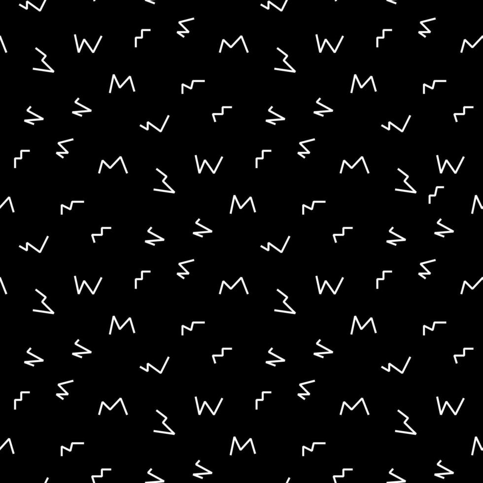Memphis style with geometric pattern, illustration with geometric figures. Trendy seamless pattern. vector