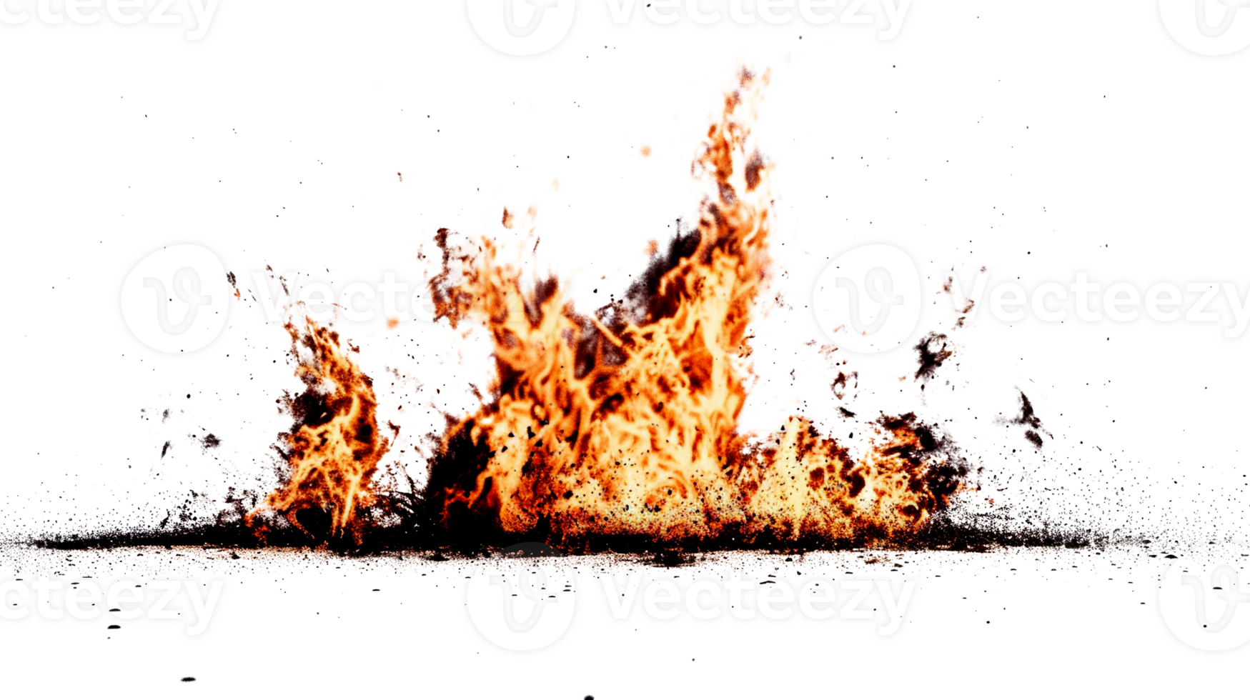 Black Fire Flame Effect on Transparent Background - Flames Hot Burn Orange Red Glow Spark Flaming Burning Campfire png