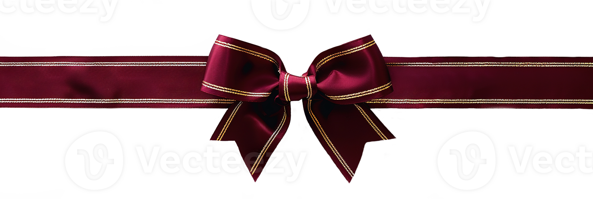 Maroon Red Ribbon and Bow with Gold on Transparent Background - Golden Christmas Decoration Holiday Gift Celebration Valentine Present Greeting Elegance Elegant Wedding Party Tape Anniversary png
