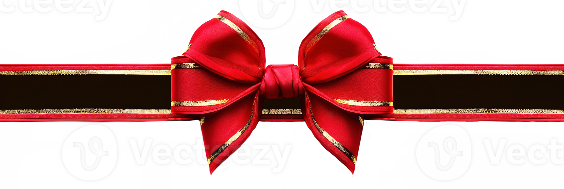 Red Ribbon and Bow with Gold on Transparent Background - Golden Christmas Decoration Holiday Gift Celebration Valentine Present Greeting Elegance Elegant Wedding Party Tape Anniversary png