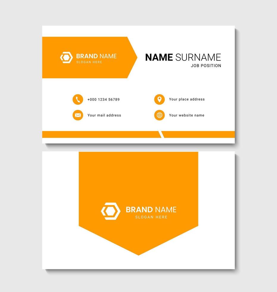 Clean and modern business card design vector