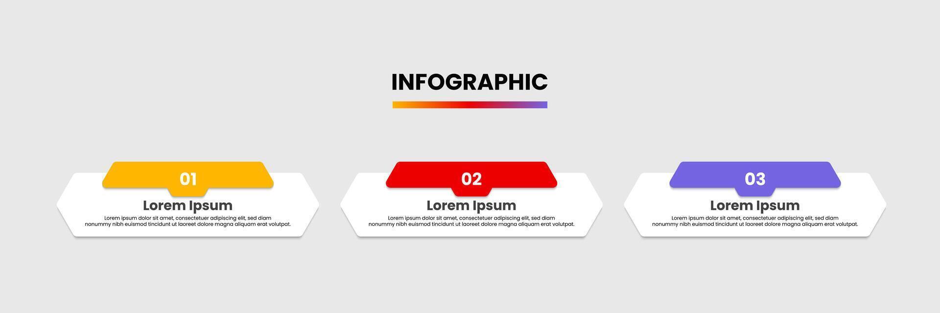Timeline infographic design template. Business infographic layout with 3 steps, options. Can be used for presentation, workflow chart, diagram, info graphic vector