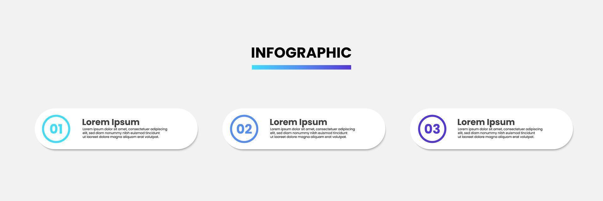 Infographic design template. Business infographic timeline design with 3 options or steps. Business concept for workflow, diagram, presentation vector