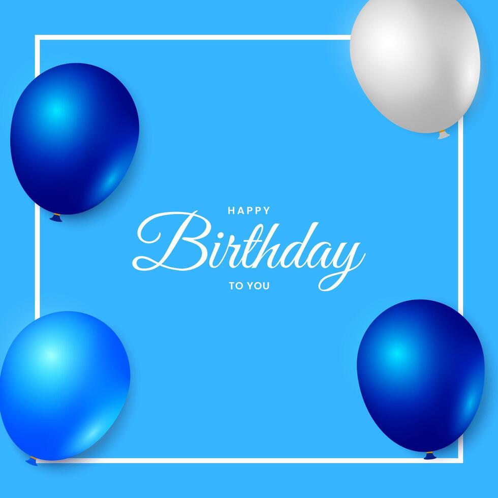 Happy Birthday celebration background. Birthday design with balloon decoration elements vector