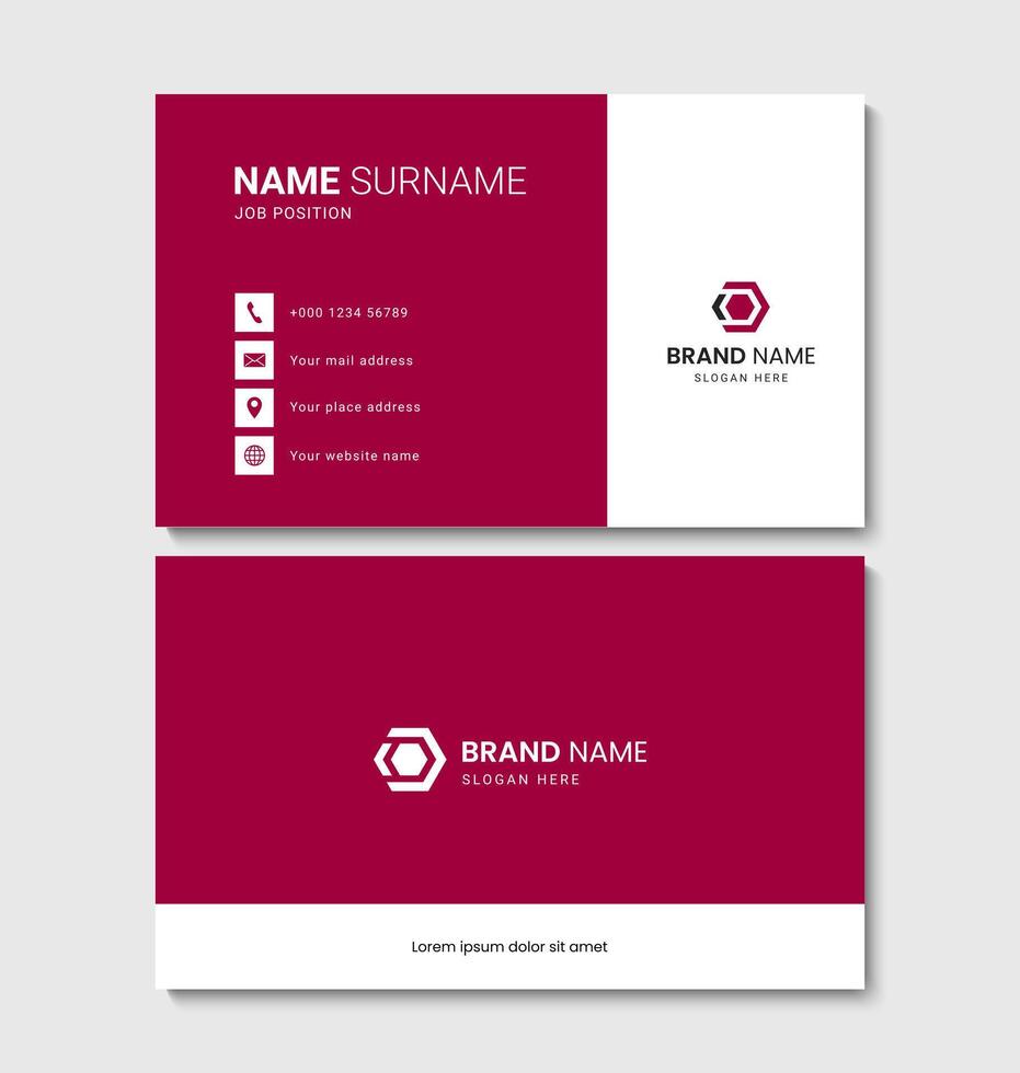 Creative business card layout design. Modern business card template vector