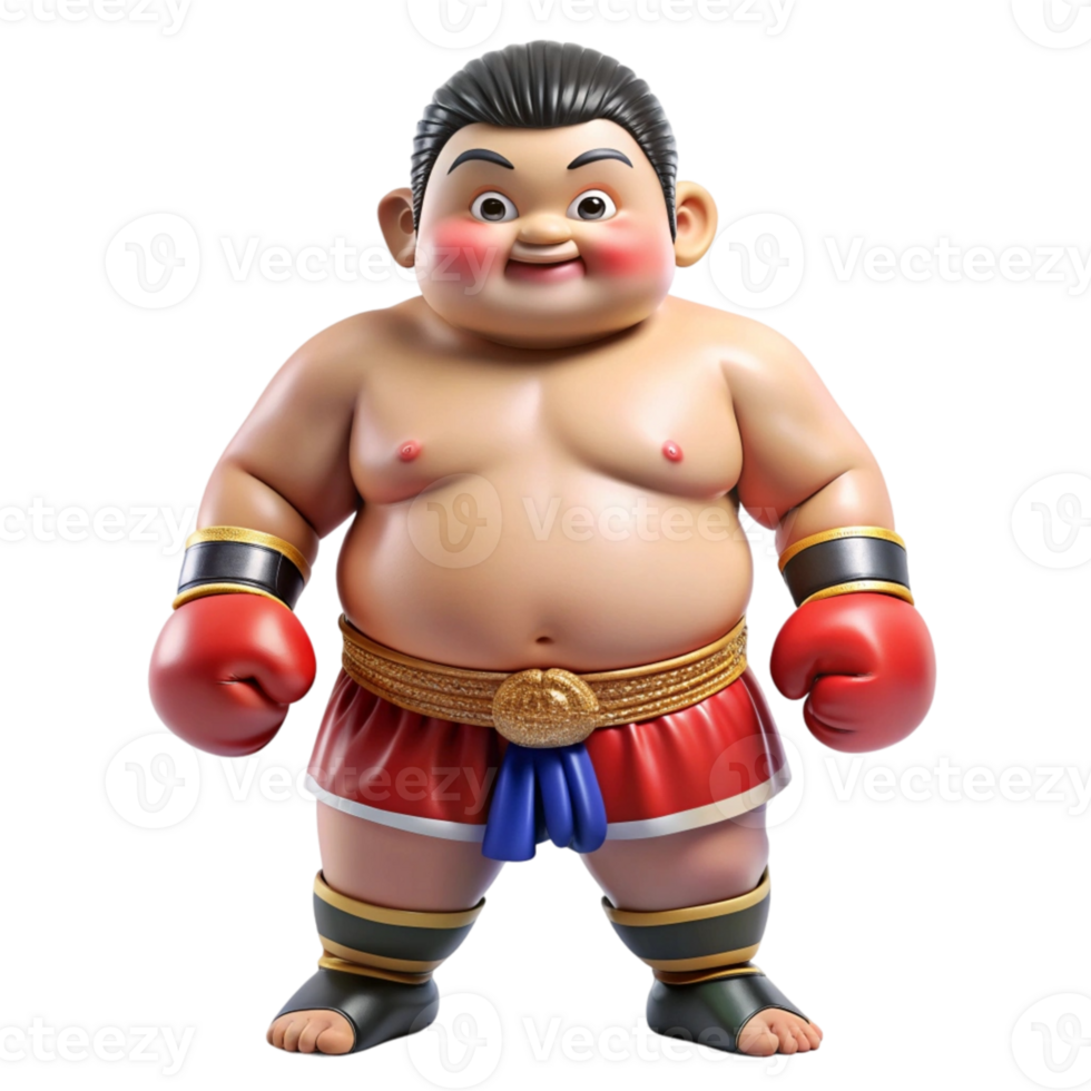 aigenerated a cartoon figure of a boxer png
