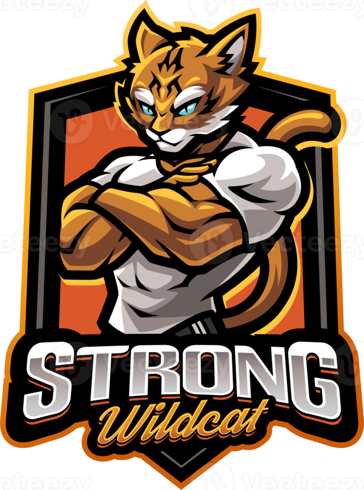 Strong wildcat mascot png