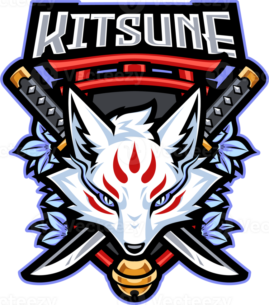 Kitsune head mascot png