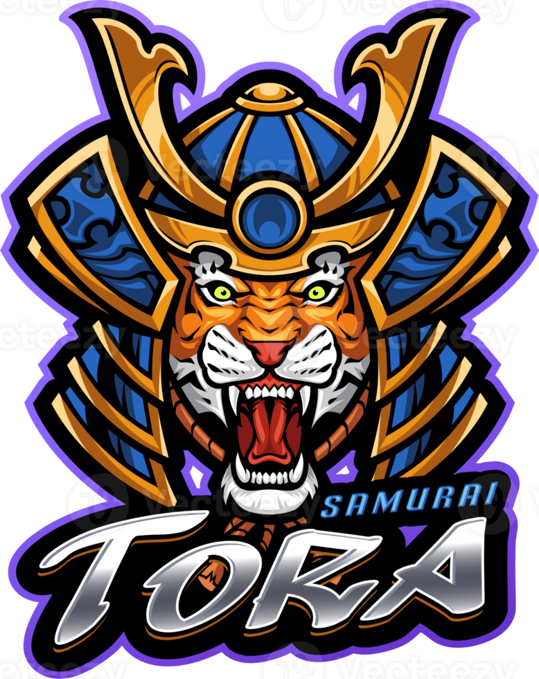 Samurai tora mascot png