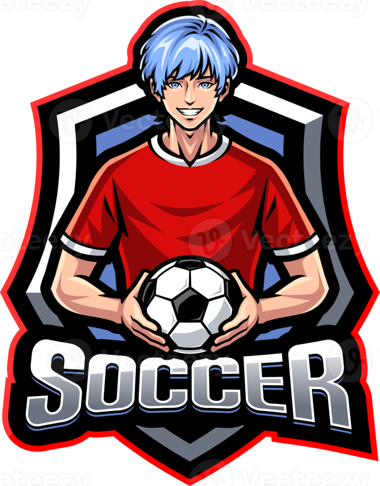 Soccer player mascot png