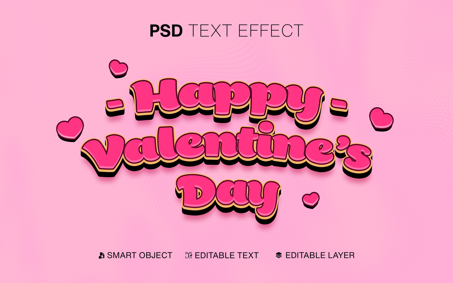 valentine text effect psd