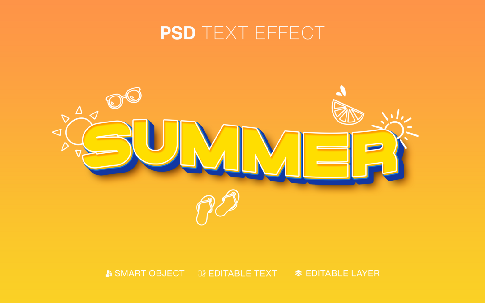 Summer Text Effect psd