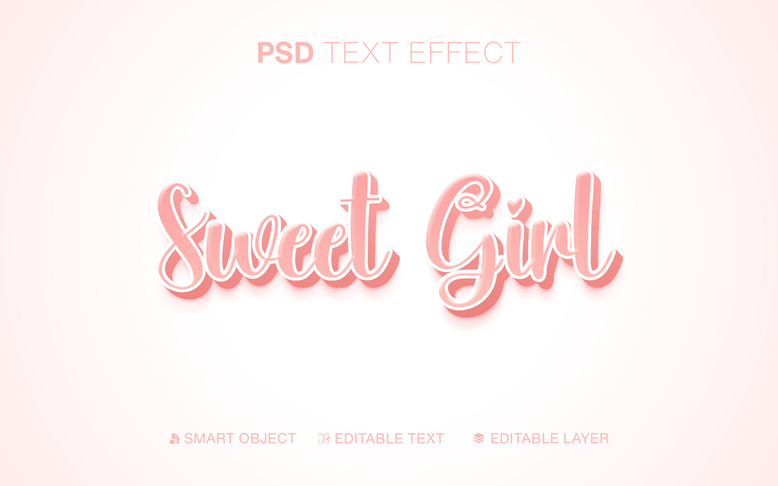 Sweet Girl Text Effect psd
