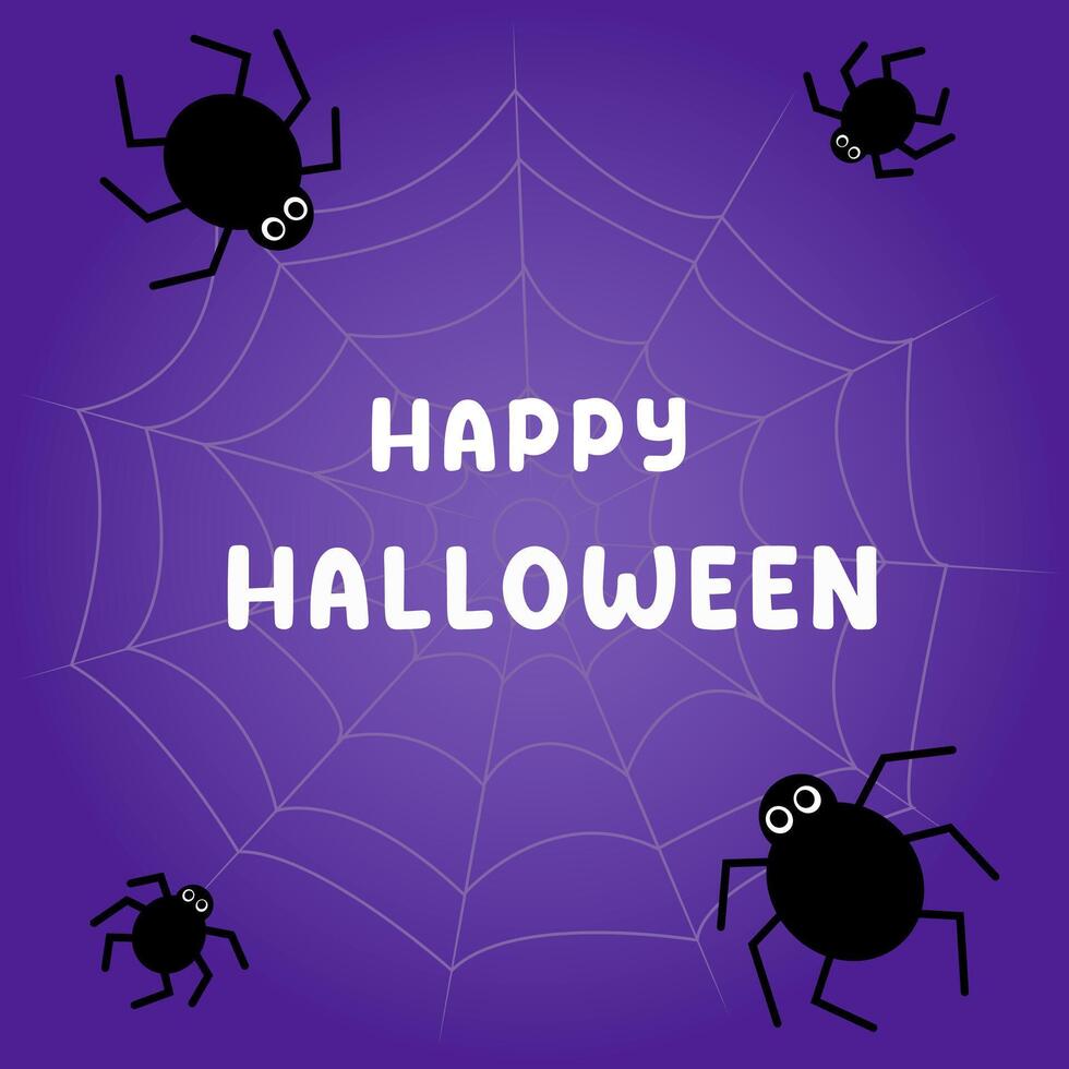 happy Halloweeen greeting card vector