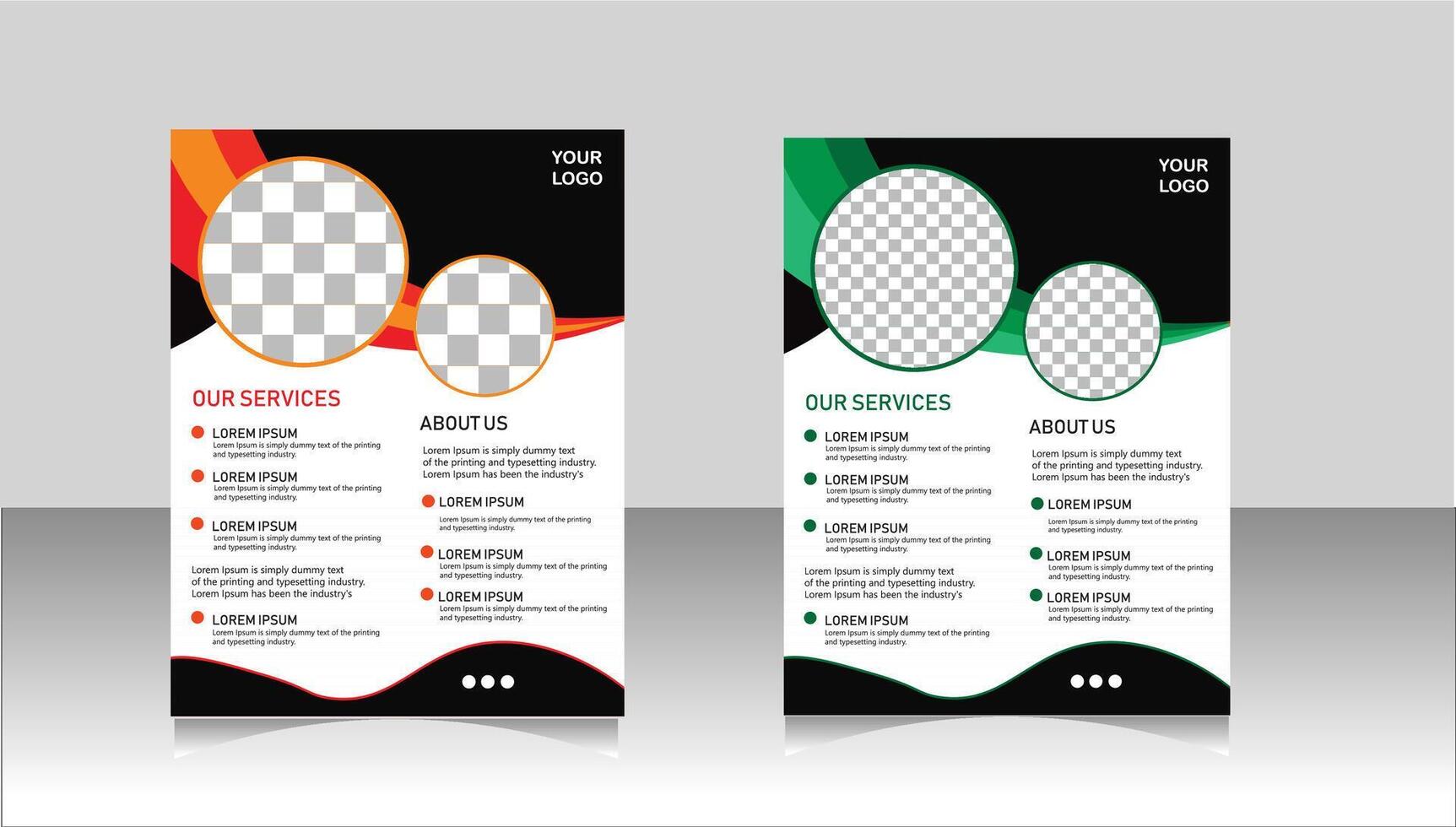 Flyer design leaflet template vector