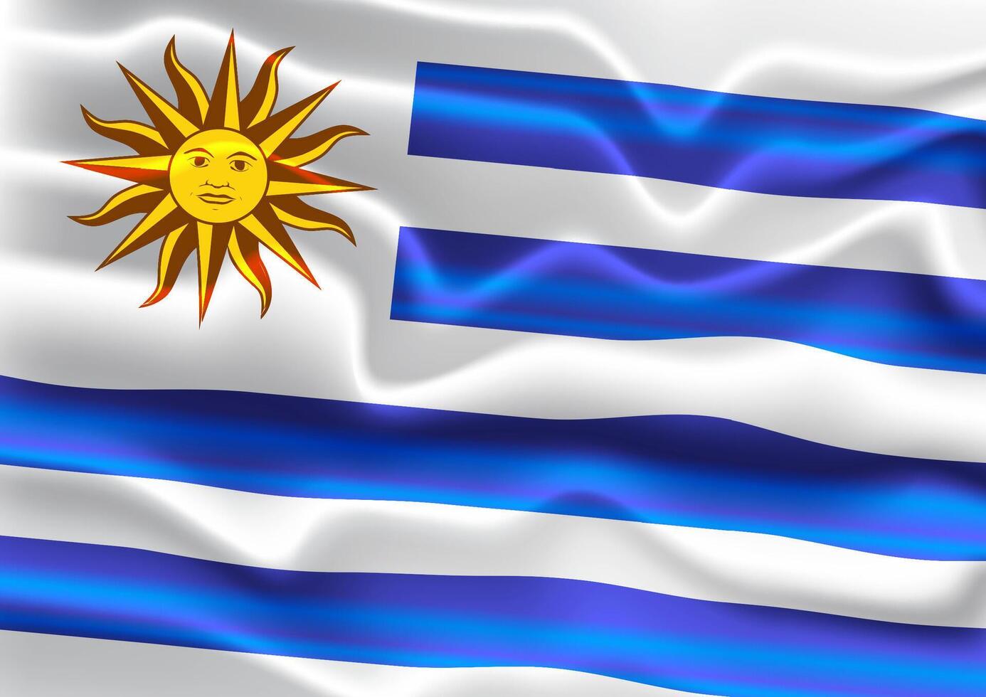 uruguayan flag for national Day or Independence Day of uruguay vector