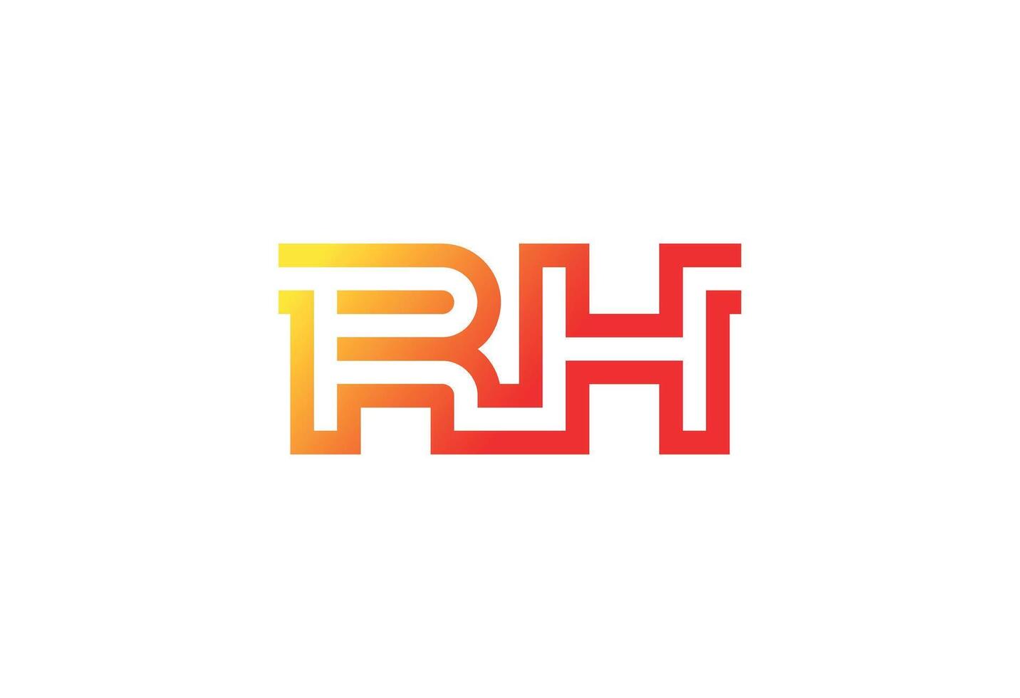 free RH modern logo vector