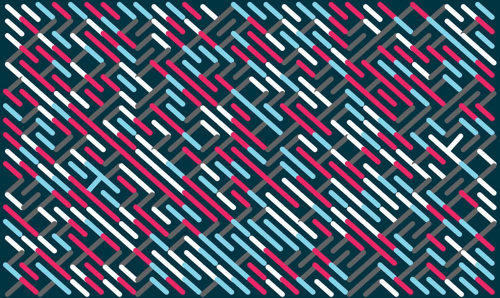 a square pattern with red, blue and white lines vector
