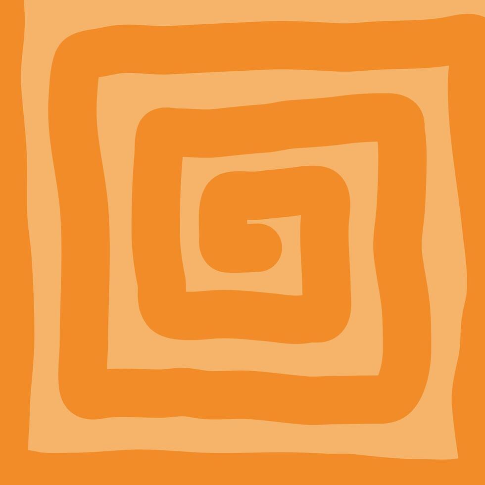 The orange background depicts a swirl vector